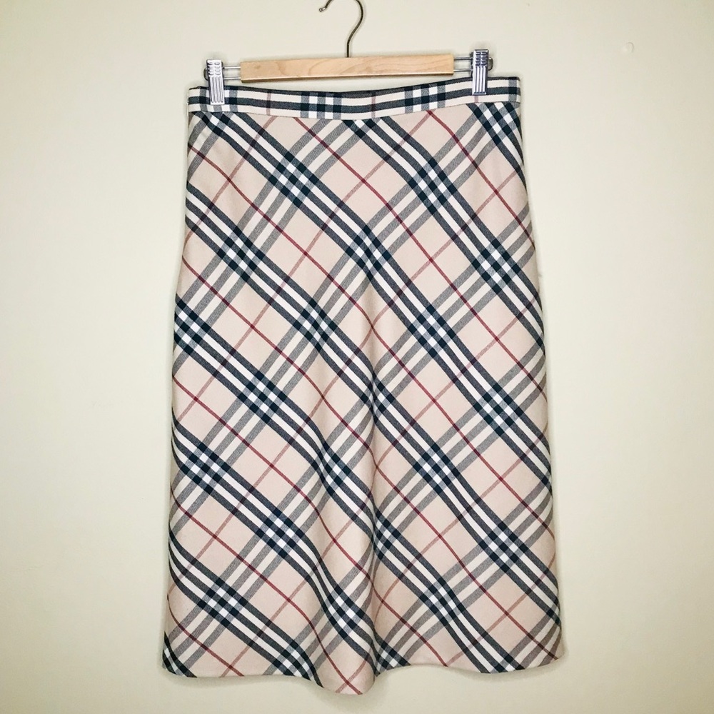 Burberry London Nova Check Wool Skirt